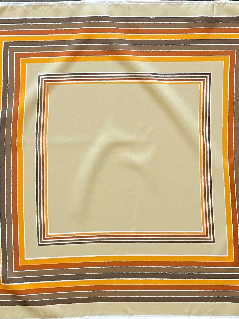Vintage 70s Striped Poly Scarf 21 In Excellent Confition - Picture 3 of 9